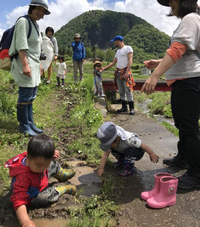 青空と新緑のなか｜子どもと里山あそび｜